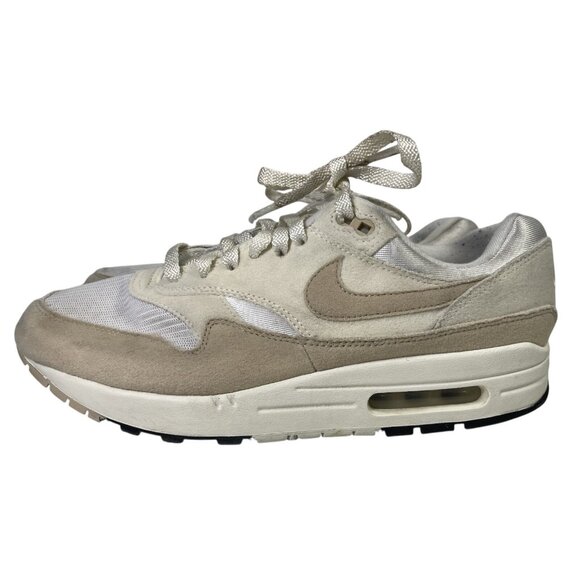 Nike Air Max 1 Sneakers Womens 11 Sandrift Athletic Running Shoes White Beige - Picture 2 of 9